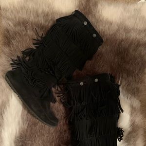 Fringe Minnetonka boots.